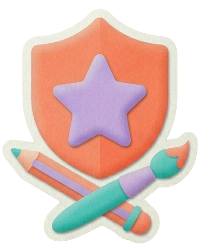 Brand identity design sticker