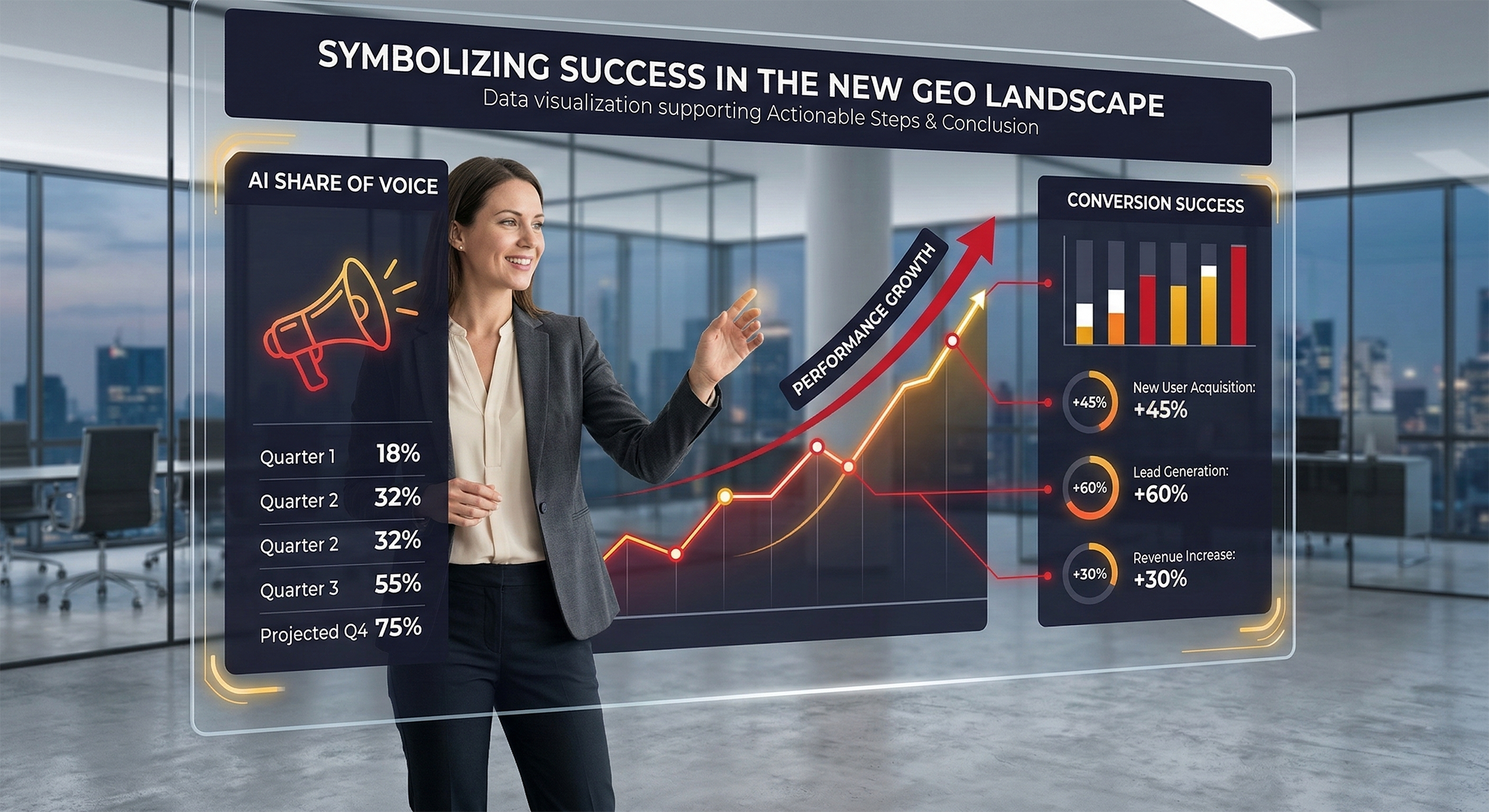 Generative search optimization performance metrics: AI share of voice and conversion growth strategy